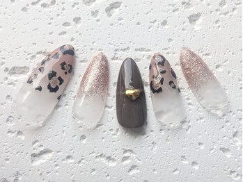 ヒョウ柄×グラデ