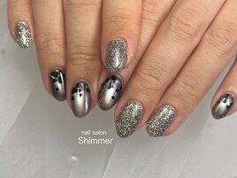 ブラックバレンタインネイル