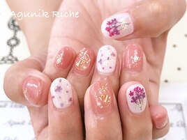 【押し花ネイル】