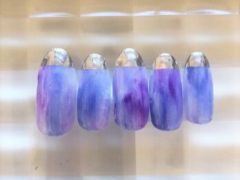 ネイルサロン あかねいろ/春夏 ニュアンス ミラーネイル