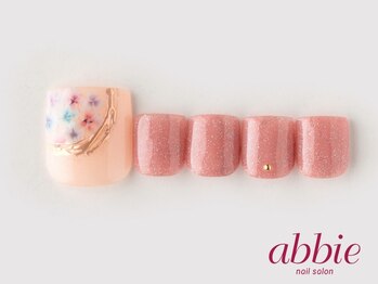 ネイルサロン アビー グランデュオ蒲田店(abbie)/ピンクフローラルフット￥11110