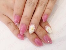 ネイルサロンアンドネイルスクールアートローズ 町田店(Art Rose)/大柄フラワーネイル
