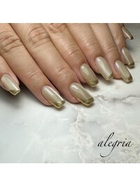 マグネットネイル×ミラーネイル