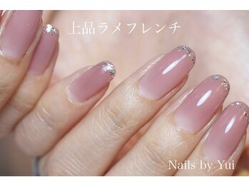 ネイルズ バイ ユイ 外苑前(Nails by Yui)/和装にも♪ふんわりラメフレンチ