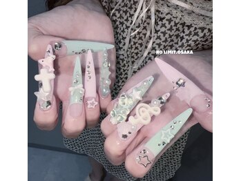 ノーリミットオオサカ 心斎橋(NOLIMIT.OSAKA)/フィルイン/長さだしネイル