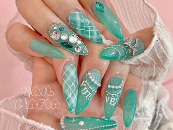 ネイルマフィア 新宿(NAIL MAFIA)/水色マグネット/推し/概念