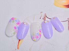 カラフルフラワーネイル♪