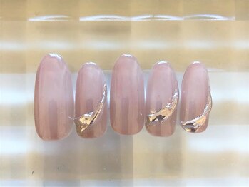 ネイルサロン あかねいろ/春ニュアンス ミラーネイル