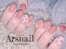 シンプルバレンタインネイル