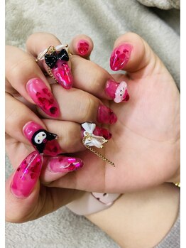 爪ゃ/チップ長さだした爪