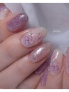ぷっくりあじさいネイル