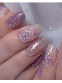 ぷっくりあじさいネイル