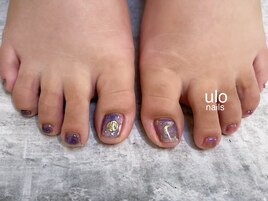 月ネイル フットネイル