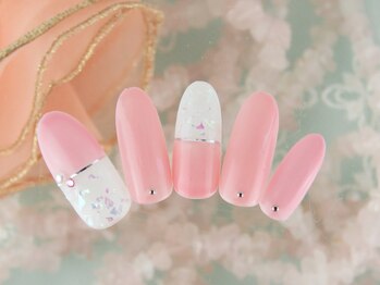 シューズネイルプロデュース/キラキラバイカラーネイル