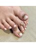 【担当安田】フットネイル【両足計2本デザイン シンプルネイル9400円】
