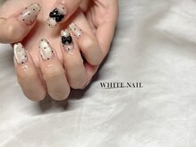 ホワイトネイル(WHITE NAIL)/マグネット/リボン/ドット/パラ