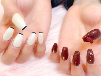 ボルドー×パールホワイト