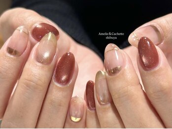 アメリアンドカシェット(Amelie&Cachette)/ニュアンスネイル:aoi