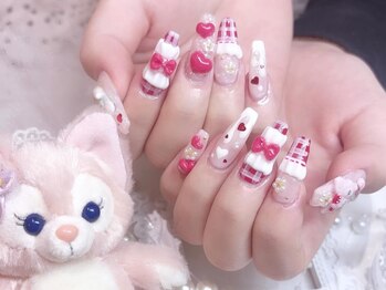 リーナベル バレンタインネイル