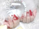 【Yuuka】赤リボンネイル