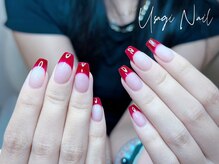 ウサギネイル 新大久保店(usagi nail)/マグネットフレンチ秋可愛い