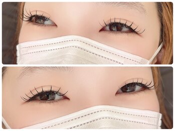 クリア アイラッシーズ アンド ネイルサロン シャイン(CLEAR & SHINE)/フラットおつけ足し120本　　　