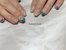 ホワイトネイル(WHITE NAIL)/持ち込み/ドット/リボン/パラ
