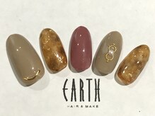 アース コアフュールボーテ 新潟中野山店 (EARTH Coiffure beaute')/べっ甲ネイル　￥5000