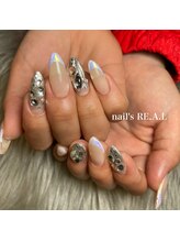 ネイルズリアル 倉敷(nail's RE.A.L)/ミラーフレンチネイル