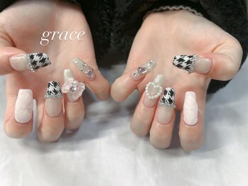 千鳥柄ネイル