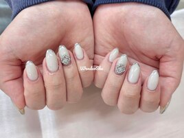 ガラスフレンチネイル