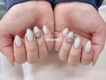 ワンダーシー(WonderShe)/ガラスフレンチネイル