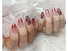 リブヴァラ(Lib Valla)/グラデーション/チェック柄/赤