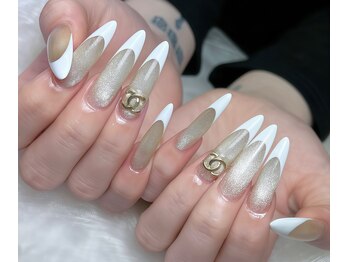 マルチューネイル 池袋(MARUCHU NAIL)/チークマグネットフレンチ 