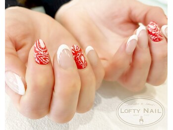 ロフティーネイル 駒川店(Lofty Nail)/フレンチ×ペイズリー