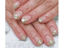 ガラスフレンチネイル