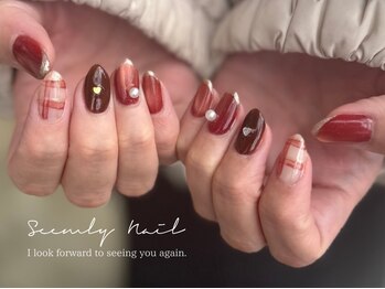シームリーネイル(Seemly Nail)の写真/【バレンタイン・卒業式ネイルにも★】繊細なアートで大人可愛い指先に♪季節限定パーツもあり◎