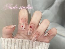 ヌード 宇都宮店(Nude)/ミラーチークネイルハート雪結晶