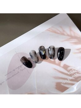 フェアリー(Fairy)/マーブル　黒ネイル