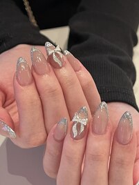 ラメフレンチネイル
