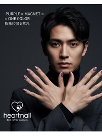 メンズネイル×紫マグネット