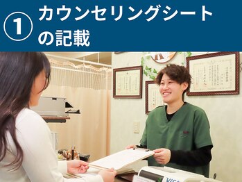 西荻窪きりん堂接骨院・整体院【肩こり/腰痛/骨盤矯正】/【カウンセリングシートの記入】
