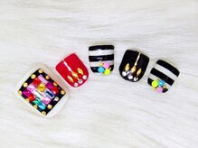 アンジェヴォーグ 名古屋本店(Angevogue)/カラフルスワロ＆ボーダー