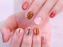 ラルネイル 大宮(Lull. nail)/＊ローズ＊アシンメトリー＊