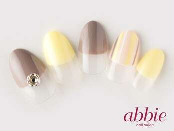 ネイルサロン アビー グランデュオ蒲田店(abbie)/イエローストライプ　￥11506