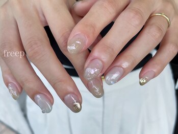 フリープ(freep)/ホワイト/ニュアンスネイル