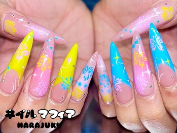 ネイルマフィア 原宿(NAIL MAFIA)/ロングネイル/y2k/夏ネイル