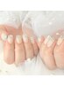 【★パラジェル】ガラスフレンチ◎初回オフ無料♪