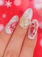 カラーズ 浜松店(colors)/スノードーム風キラフワネイル♪