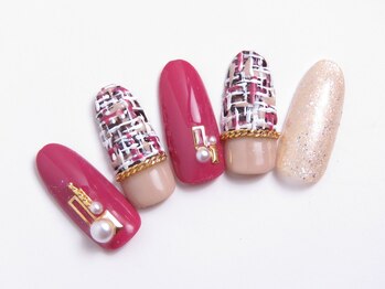 トータルビューティーアンドアズフローラ(Total Beauty & a`s Flora)/大人ツイードネイル♪